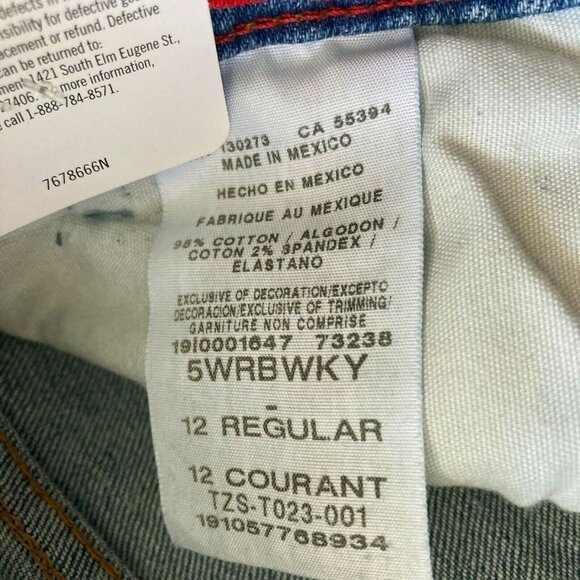 Wrangler Jeans Boys 12 Regular Five Star Taper Fit  Light Wash Blue Jeans - Picture 5 of 9
